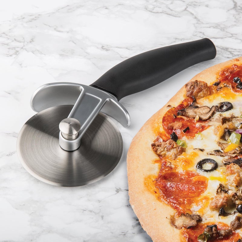 PL8 Artisan Pizza Wheel â€“ Stainless Steel Cutting Wheel with Cast Zinc Frame and Integrated Oven Rack Hook for Easy Pizza Serving - Image 5
